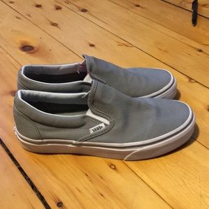 Gray slip on vans